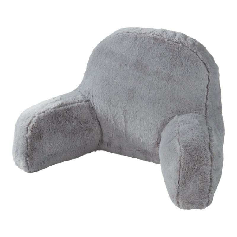 Oreiller en fausse fourrure, Gris