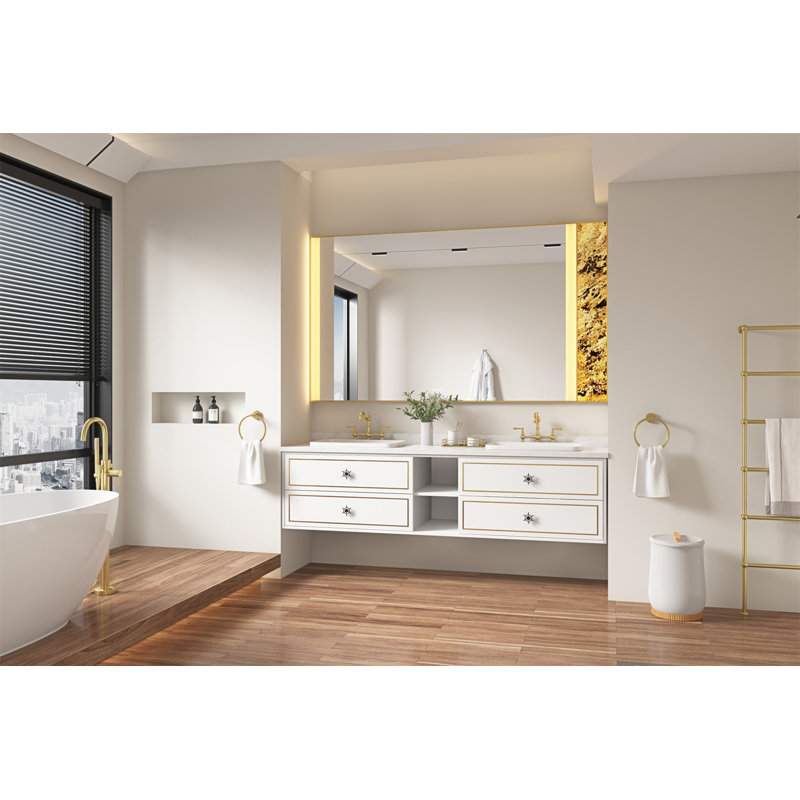 Base de meuble-lavabo double 84 po 84 po