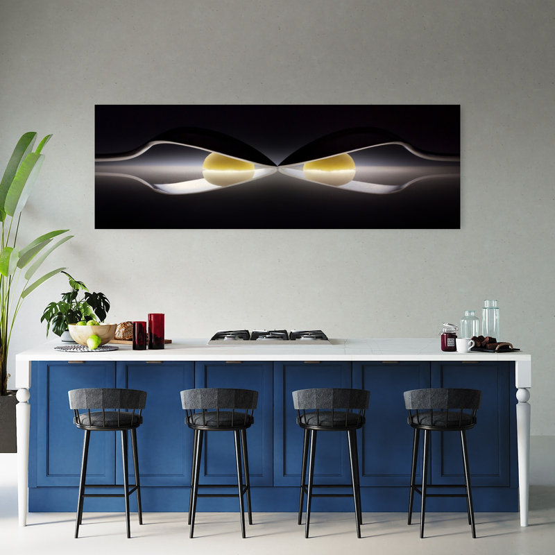 Art moderne contemporain abstrait moderne, H 20 po x l 60 po