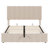 Hydraulic Storage Upholstered Bed - Beige Comfortable Design Elegant Platform With System