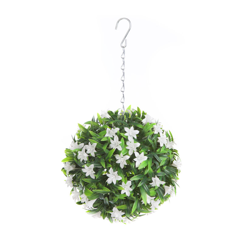 Faux Plant, 23cm H x 23cm W x 23cm D, White