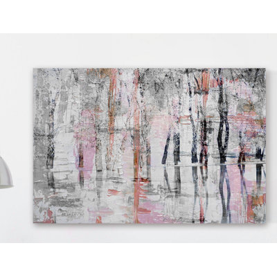 Donatienne «Pink Haze» - Reproduction de peinture acrylique sur toile tendue