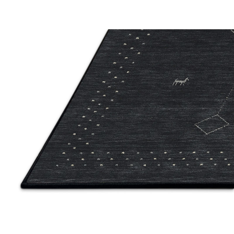Tapis oriental noir, Rectangle 5 pi x 7 pi