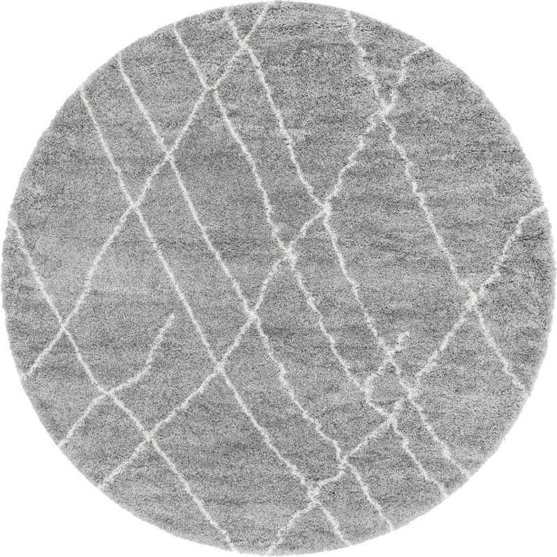 Striped Indoor Rug, Round 8'