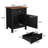 Modern Farmhouse Nightstand Set with Drawer & Cabinet Storage - Contrast Wood Top-468676036