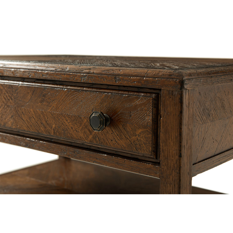 Nova 1 - Drawer Solid Wood Nightstand, Dusk Brown
