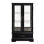 Vitrine lumineuse avec dossier en miroir et 3 tablettes, noir, pour la collection Figurine At Home