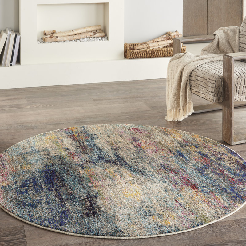 Oriental Indoor Rug, Round 5'3"