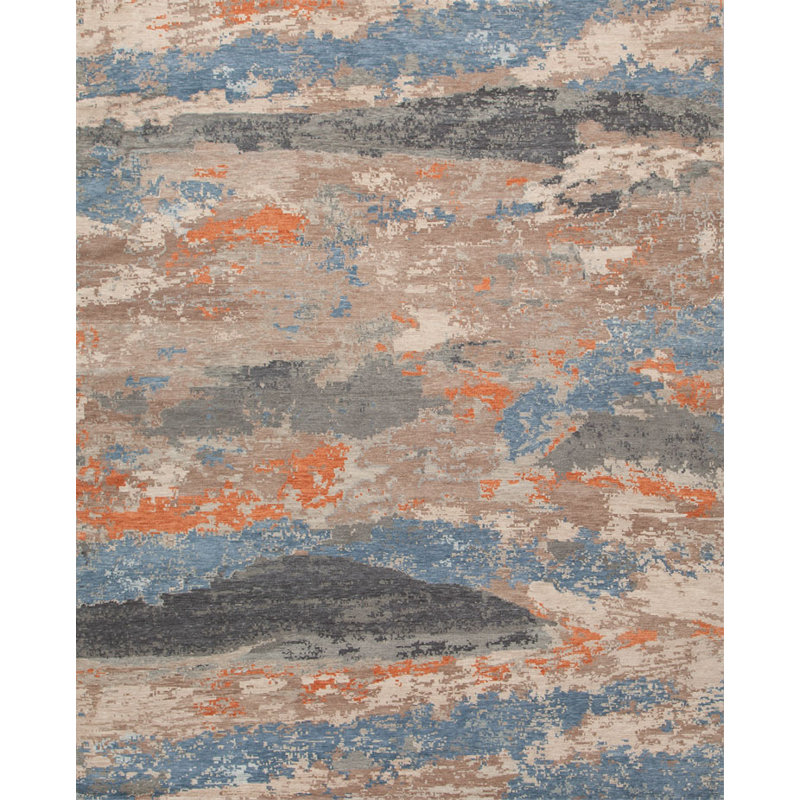 Petra Wool Abstract Area Rug, Rectangle 12' x 16'
