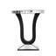 61x71cm Modern Side Table with Mirrored Glass Top