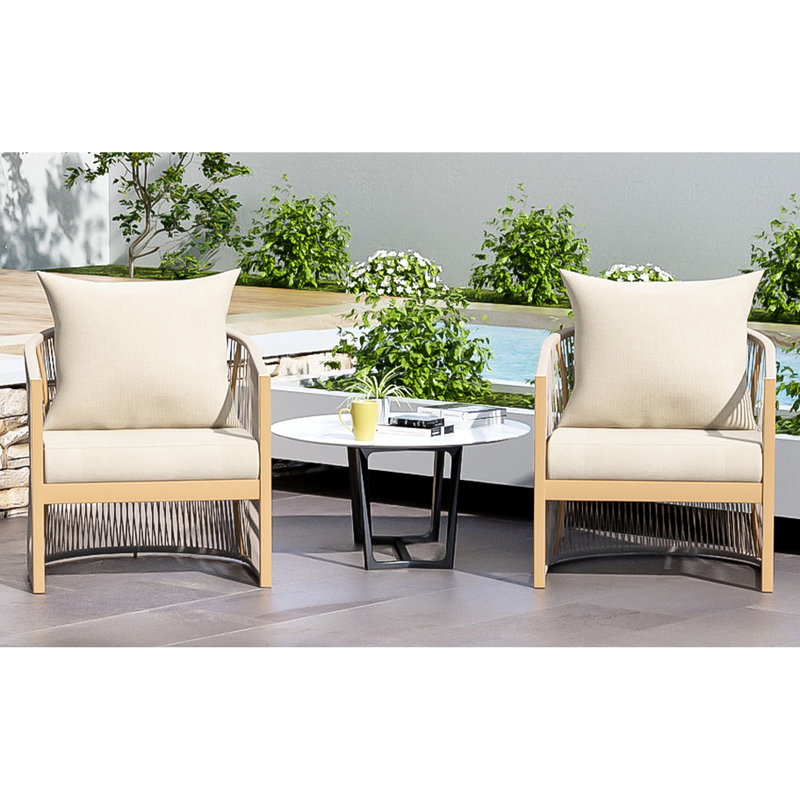 Méridienne contemporaine en aluminium beige avec coussins et pour l'extérieur et l'intérieur, Beige, Naturel