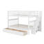 Bunk Bed With Drawers, Storage Stairway And Guard Rail, Convertible To 2 Separated Beds-1323188589