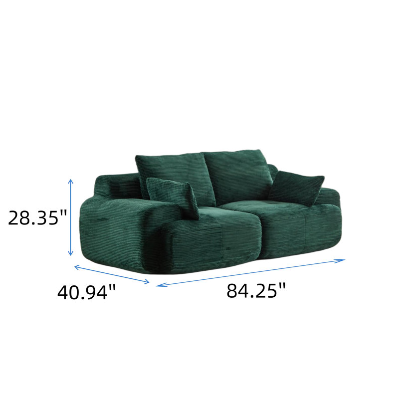 Canapé modulaire à deux places Modern, Vert