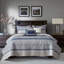 Ensemble de courtepointe réversible en jacquard 6 pièces avec coussins décoratifs bleu marine / très grand californien-125333429-125333430