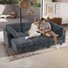 Canapé modulaire en forme de U de 128 po avec rangement sous le siège, canapé-lit moderne et confortable Comfy