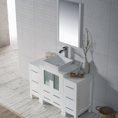 Mance 48.25'' Single Bathroom Vanity with Ceramic Top