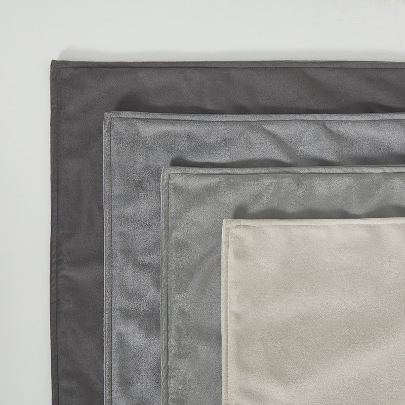 Velvet Reversible Pillow Cover, Gray, 20''H x 20''W