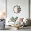 Miroir mural 30,78 "x 30,33" avec cadre en bois peu commun, salon, chambre à coucher, hall d'entrée 31,2 "style extraordinaire, élévateur