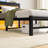 Twin Platform Bed Frame Heavy Duty With Ports, Multi - Colored Led Bed, Metal Frame, Noise , Under Space, Quick Setup, Black Headboard, Convenient Charging, Strong Steel Slats, Storage, Easy Assembly,
