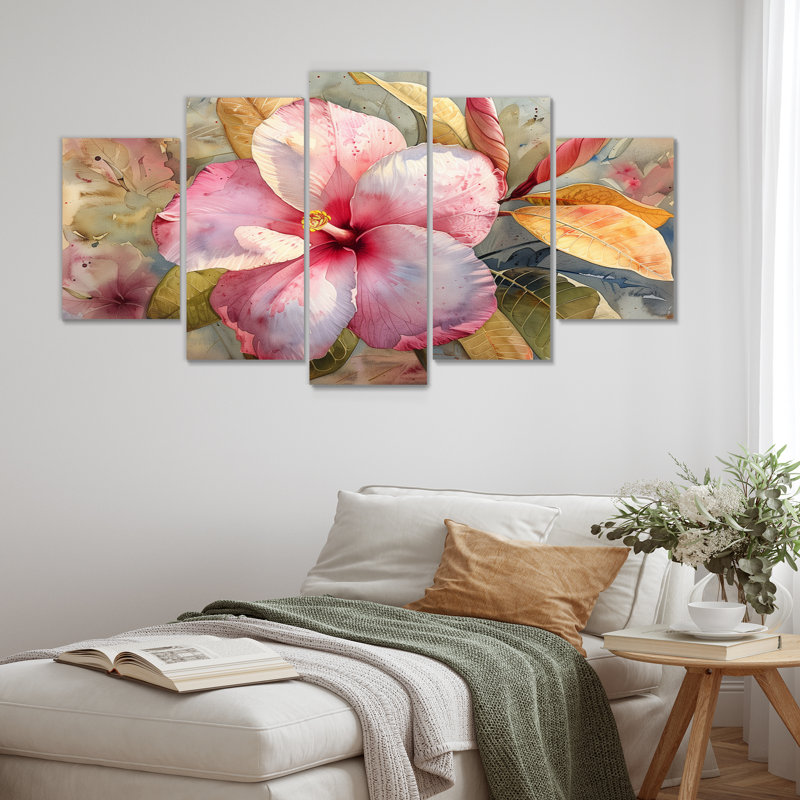 Soren - Plumeria, ensemble d'art sur toile