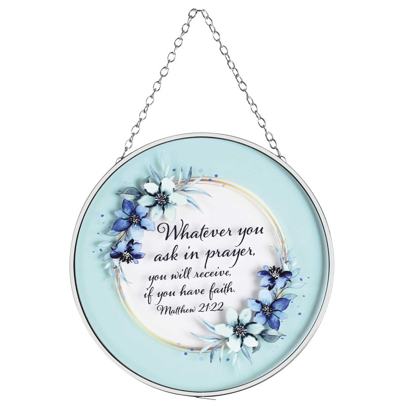 Suncatcher Blue Floral Whatever You Ask