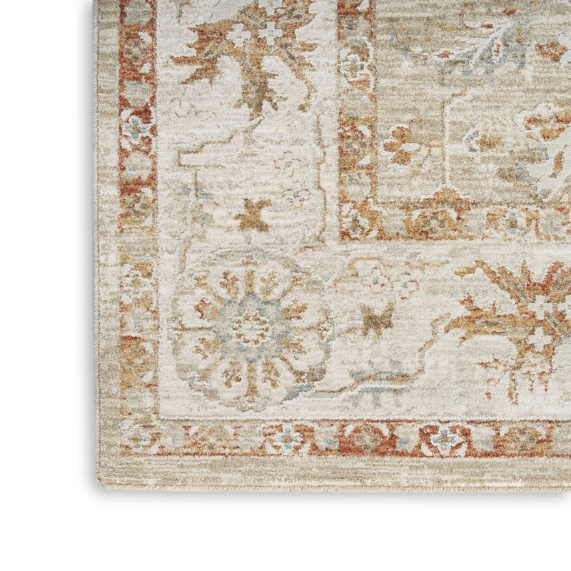 Castanon Oriental Gray Area Rug, Rectangle 7'10" x 10'4"