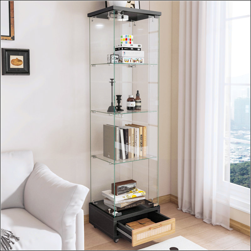 Vitrine moderne en verre, Noir