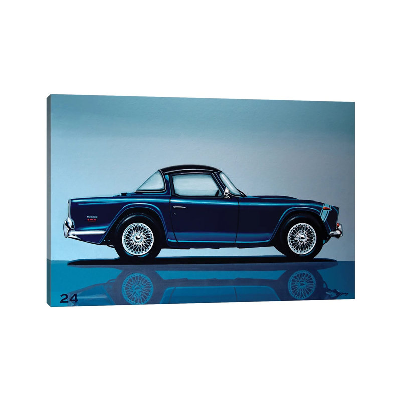 Triumph TR5 1968 by Paul Meijering - Print on Canvas, Wrapped Canvas, 101.6 cm H x 66.04 cm W x 1.91 cm D