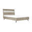 Grand lit plateforme en bois d'acacia deux tons Bridges