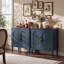 Armoire d'appoint 63 "avec tablette réglable, buffet de rangement rétro pour le salon-999936378