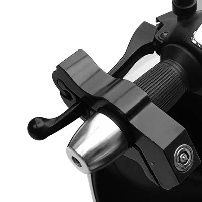 Motorcycle Handlebar Lock, Heavy Duty Alloy Grip Security Lock with Anti-Scratch Gasket, Universal for Motorcycles, Bikes, Scooters, ATVs, Black