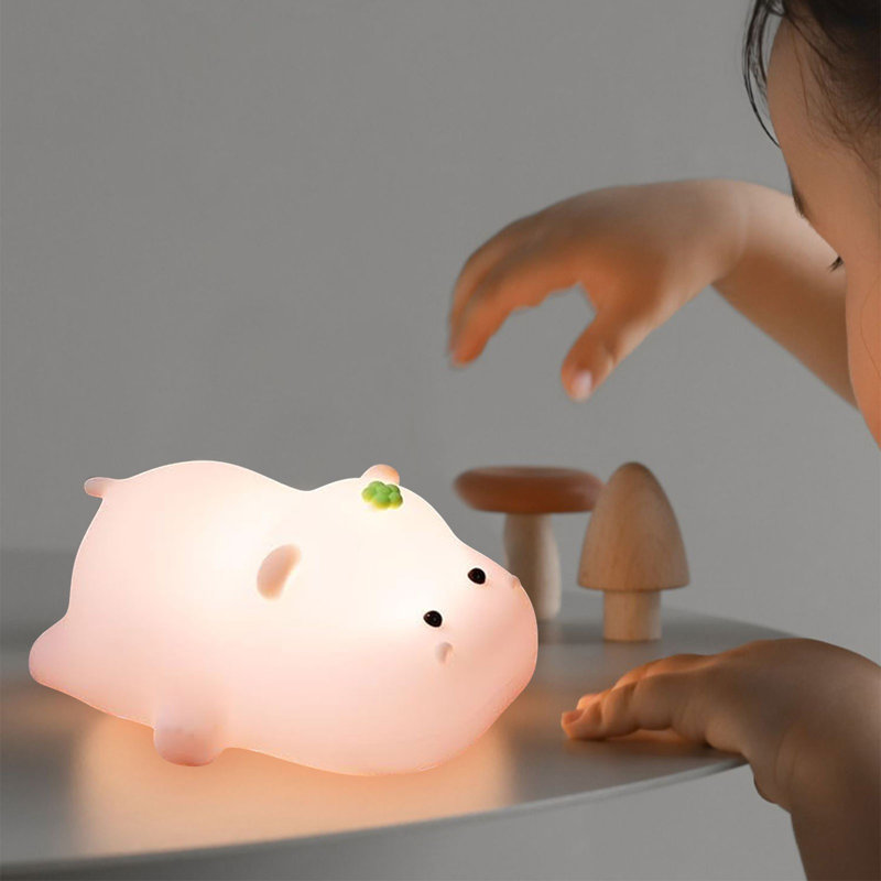 Cute Face  Light USB Rechargeable Night Lights With Remote Control Cute  Decoration Lamp