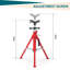 28-52 in Pipe Stand - Heavy Duty V-Head, Adjustable Construction, Folding & Portable Design-131380177
