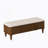 50.8-Inch Multi-Functional Storage Ottoman Bench-Solid Rubberwood Bed End Bench With Linen Seat, Storage Bench For Bedroom, Entryway Shoe Organizer For Bedroom, Living Room, Entryway, Closet, Walnut-1008452497