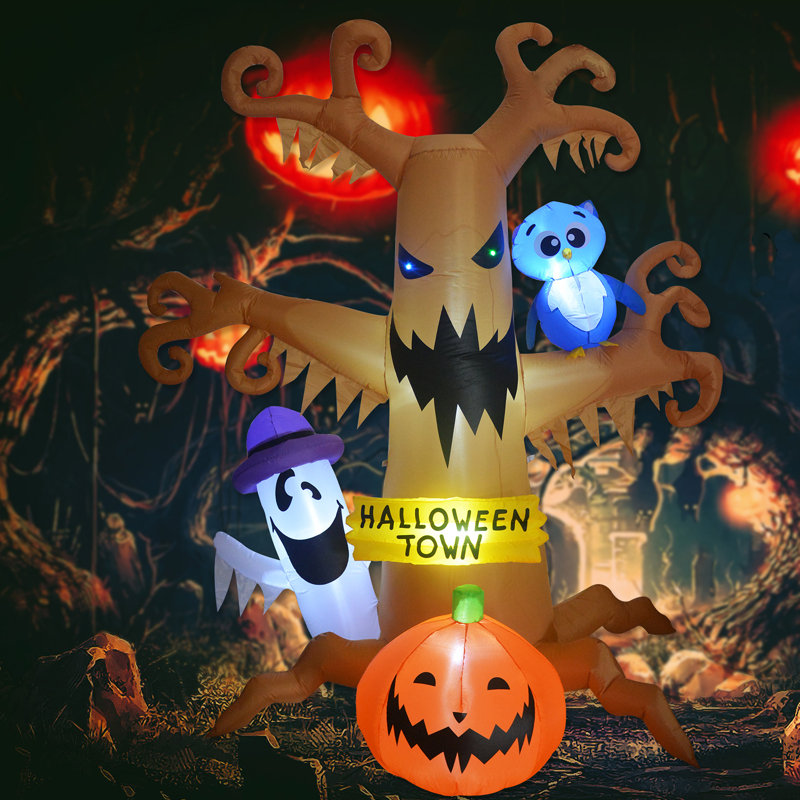 Happy Halloween Tree - Art Kit - RAW Wood 8 Happy Halloween Tree - Art Kit - RAW Wood 8
