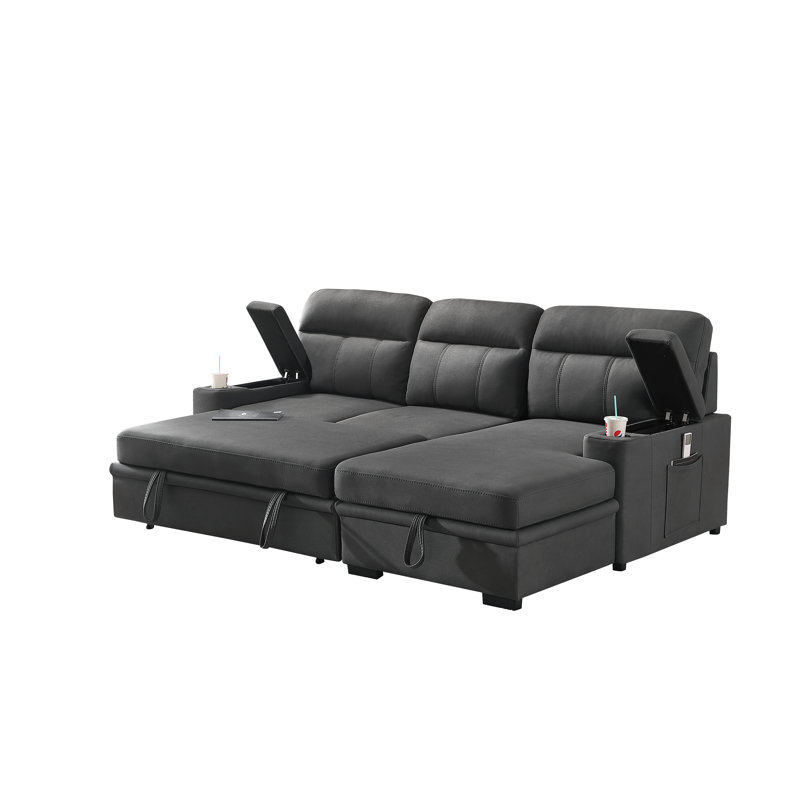 Abdul-Rahman Upholstered Sectional, Gray