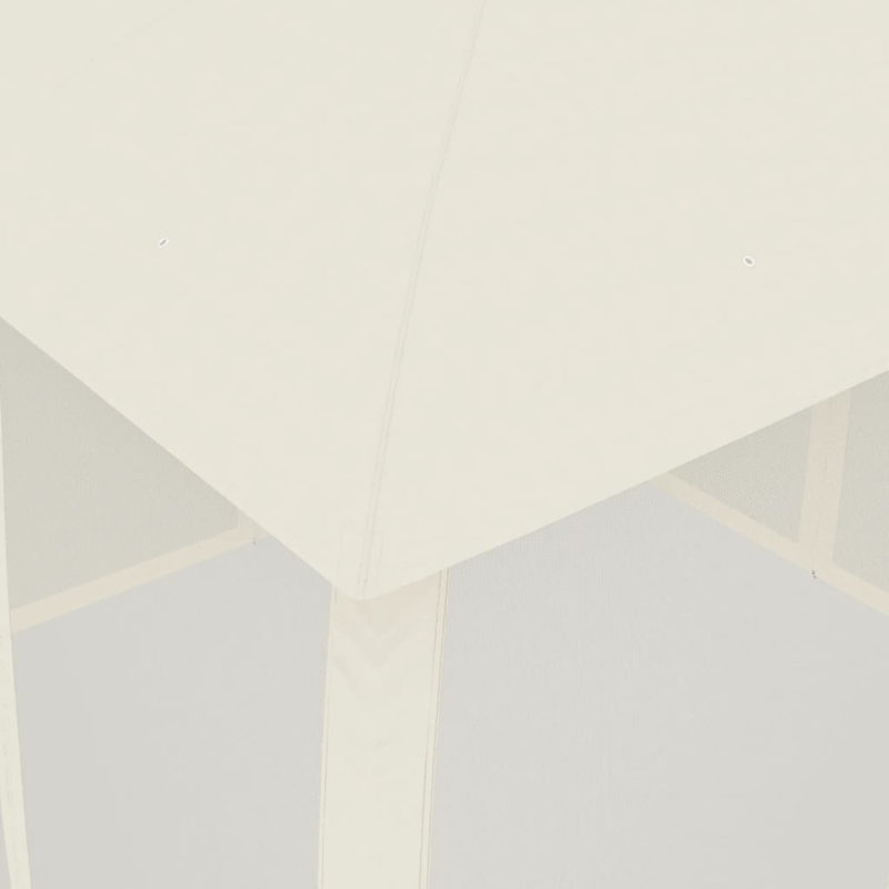 3m x 3m Powder Coated Steel Gazebo, Cream