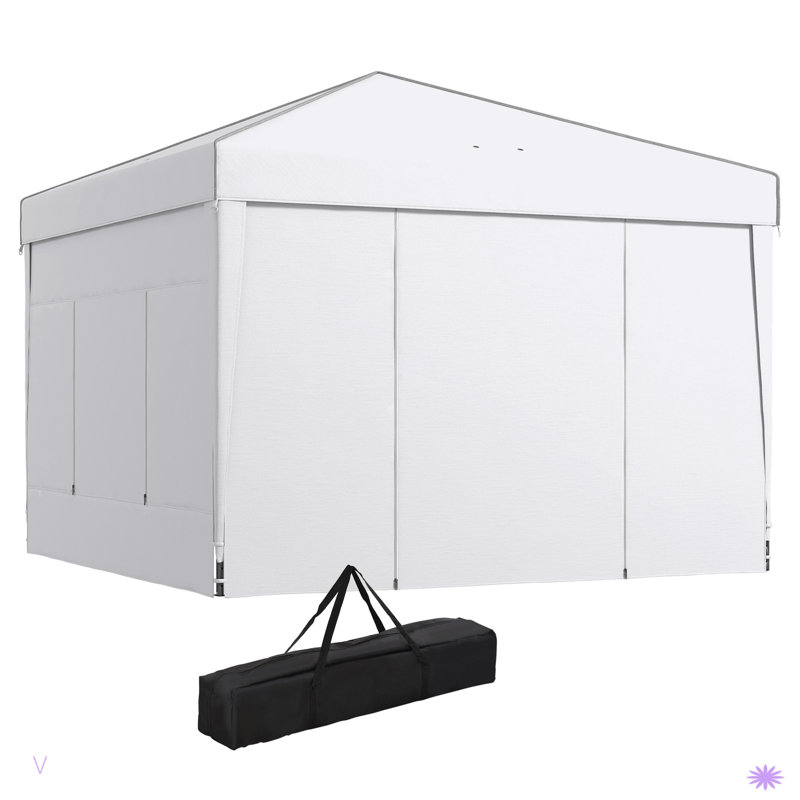 Auvent escamotable avec parois latérales, tente portative avec 2 fenêtres en filet, bandes réfléchissantes, sac de transport pour les événements, fête en plein air, auvent fournisseur