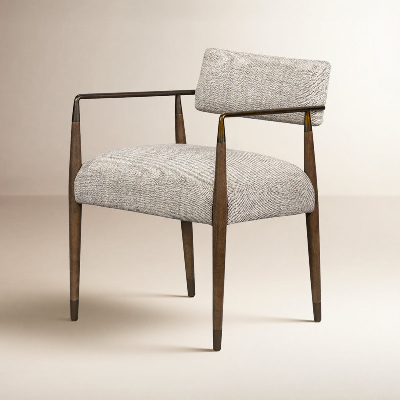 Waldon Dining Armchair-Thames Coal, Thames Coal, Sierra Brown/Aged Bronze