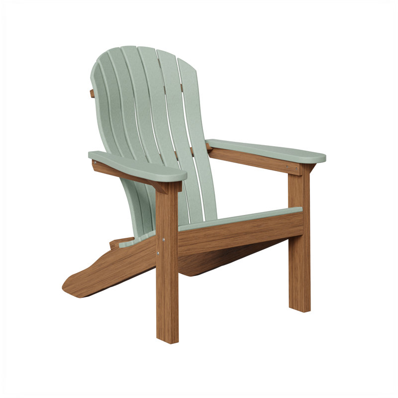 Berlin Gardens Contour Adirondack Chair, Seafoam with Antique Mahogany