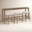 Console Brindle avec tabourets