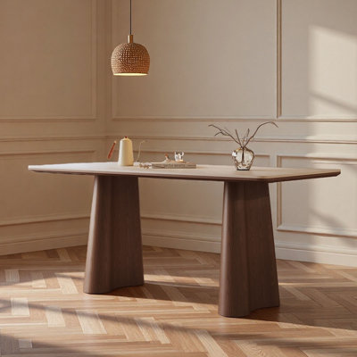 Mid-Century Modern Walnut Rectangular Dining Table