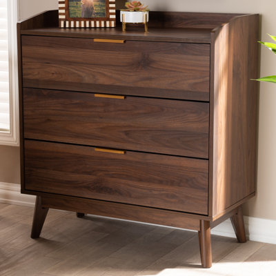 Commode anglaise à 3 tiroirs Anudeep Mid-Century
