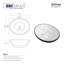 Lavabo de salle de bain vasque ovale en porcelaine vitrifiée blanc / noir mat L 16 po x l 13 po Eclisse-115234768