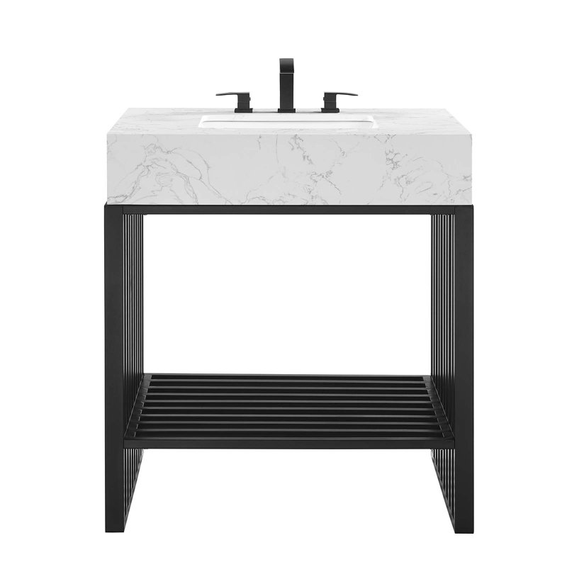 Meuble-lavabo 30 po Modway Gridiron, Noir