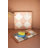Kalalou Rectangle Checkered Serving Board in Marble and Wood 12" H