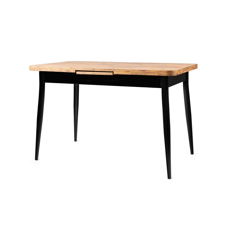 Modern Extendable Dining Table, Atlantic Pine, 47.2 x 27.6 x 29.5 Inches | 100% Melamine Coated Particle Board with Iron Legs | Extends to 59.1 Inches | 220 lbs Bearing Capacity | Stylish & Functional for Any Dining Space