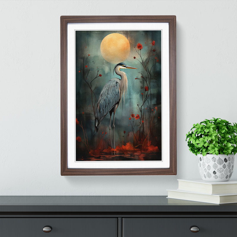Heron Dadaism Art - Framed Print