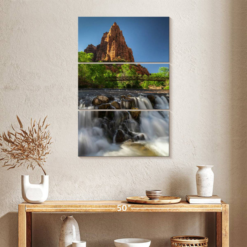 Cascade du parc national Alvord Zion, H 32 po x l 20 po