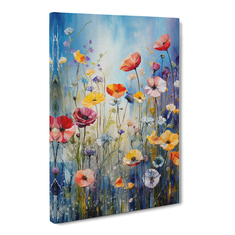 Wildflowers Tachisme - Print, 60cm H x 40cm W x 3cm D